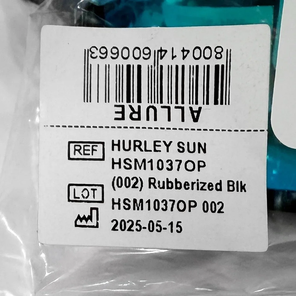 Hurley Sport Wrap Polarized Sunglasses - NEW Black / Blue Mirror - #49565-SUN4
